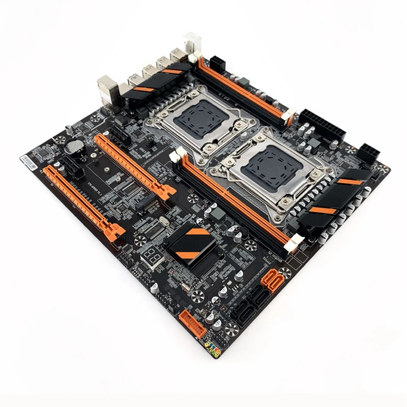 NEW-X79 материнская плата с двумя слотами ЦП LGA2011 основная USB3.0 PCI-E 3 0 16X NVME M.2 SSD