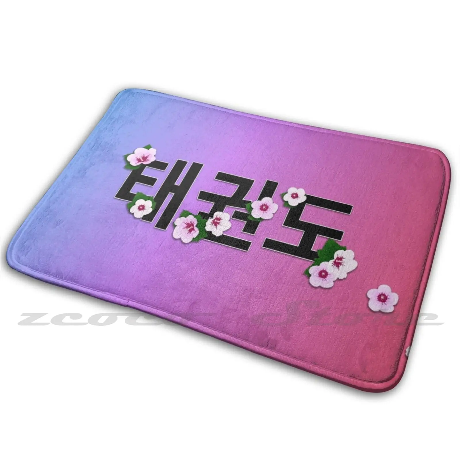 Taekwondo Hibiscus Syriacus Soft Mat Doorway Non-Slip Water Uptake Carpet |