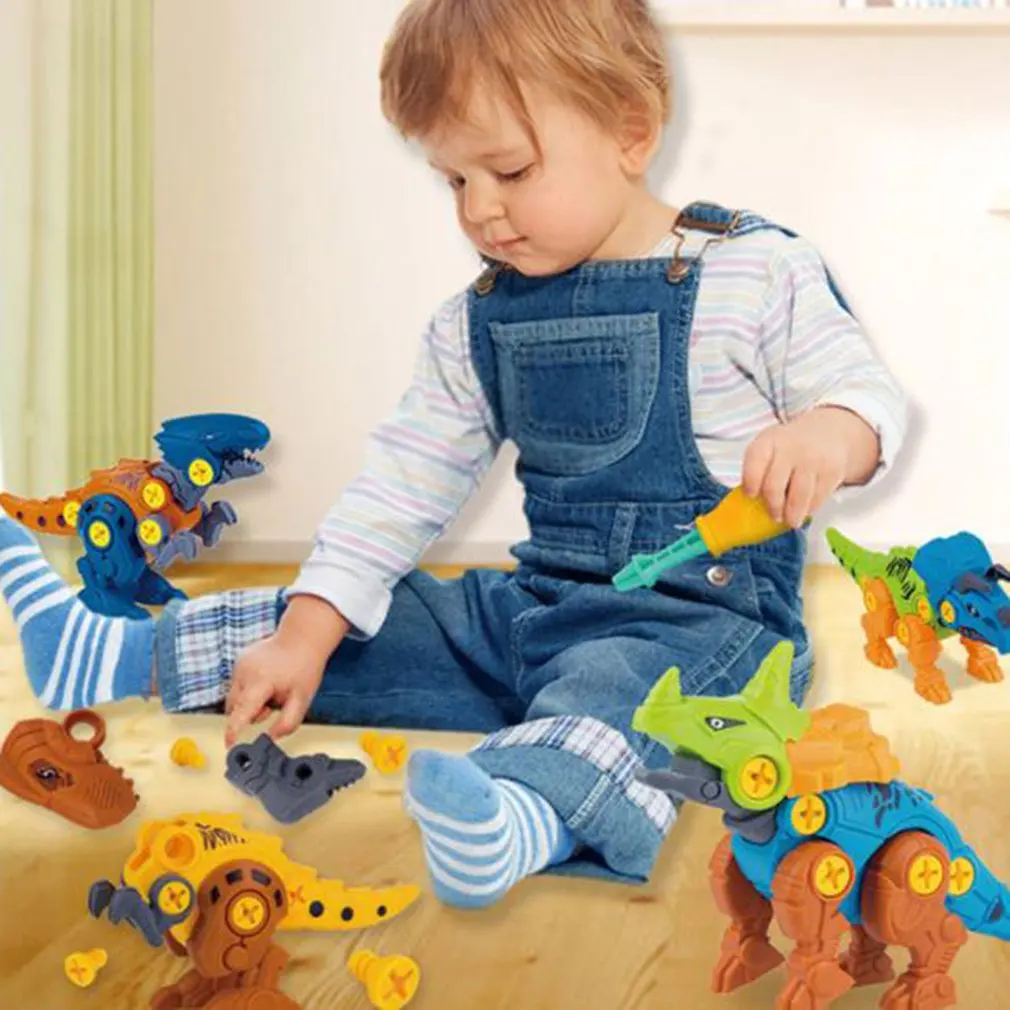 

DIY disassembly assembly dinosaur toy set screw nut combination assembling dinosaur model educational toy for children kids gift