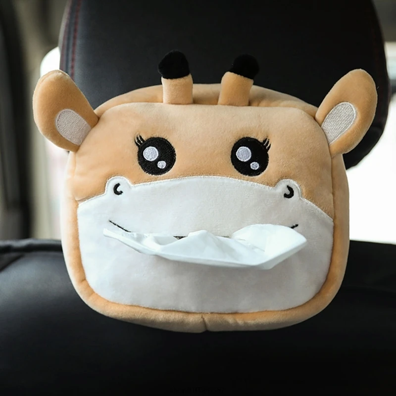 

Cartoon Animal Shape Tissue Box for Car Plush Paper Holder Soft Napkin Box Container Paper Storage Organizer for Decor Wholesale