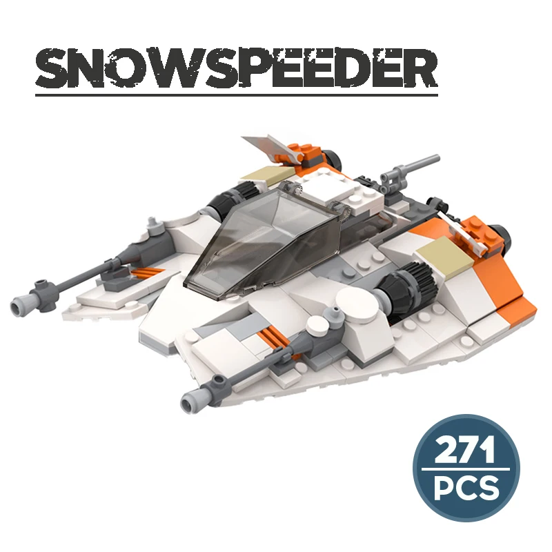 Moc Star T-47 снегоход космическая битва транспортное средство военное модульное