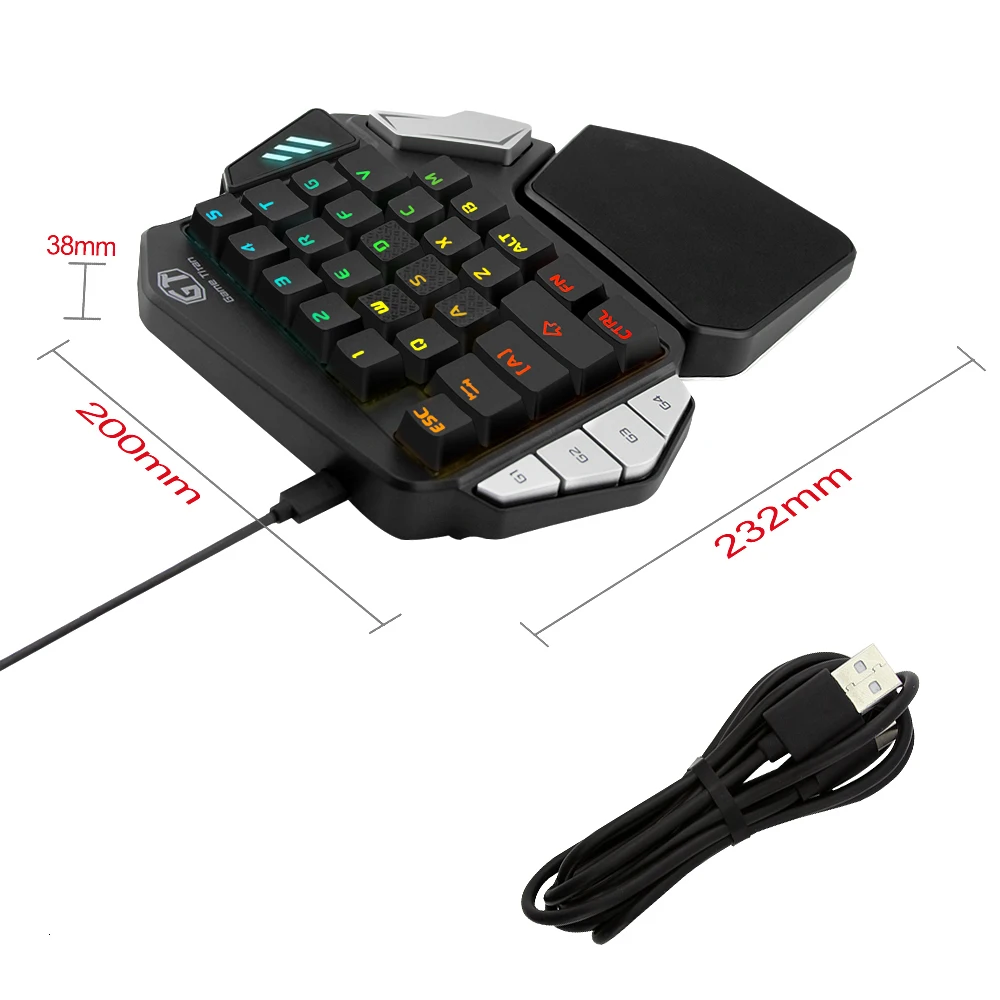 Delux Gamer Gaming T9X механическая клавиатура мышь комбинированная профессиональная Проводная клавиатура с одной рукой M618 Plus RGB вертикальная мышь