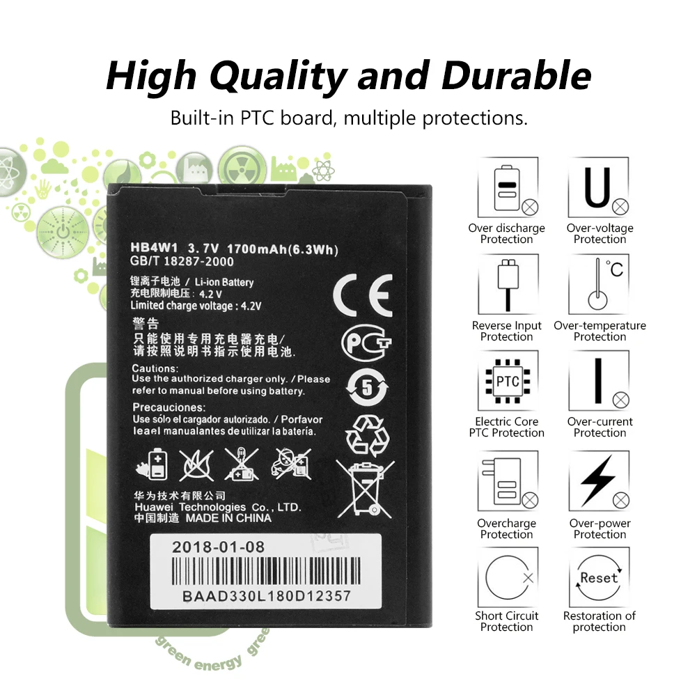 Аккумулятор HB4W1 для телефона Huawei Ascend G525 G520 G510 C8813Q T8951 U8951 Y210 Prism 2 Lipo литий