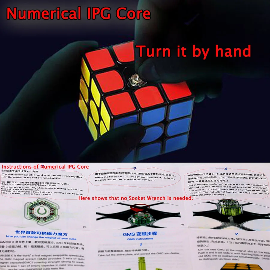 Puzzle Magic Cube GAN 356 356x GAN356 X Magnetic 3x3x3 3x3 cube GAN460M 460M 460 M 4X4X4 GAN356 Air Pro S SM speed cube toy