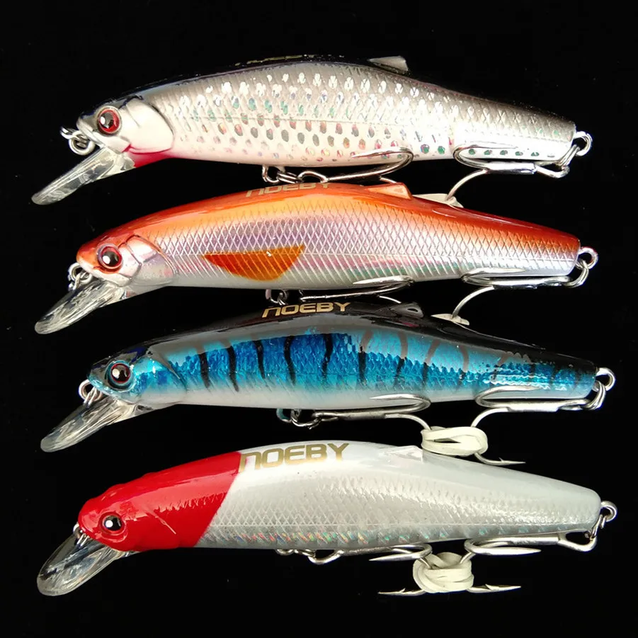 

Noeby 4pcs 8cm 25g Sinking 0.2-2.5m Minnow Swimbait Fishing Lures Jerkbait Hard Bait Wobbler Bass For Pike Artificial Fish
