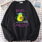 Красота авокадо тапочки с симпатичным принтом толстовки с капюшоном мужские модная верхняя одежда с флисом уличная одежда в стиле хип-хоп, мультфильмов Толстовка Повседневная Свободная Толстовка с круглым вырезом толстовки