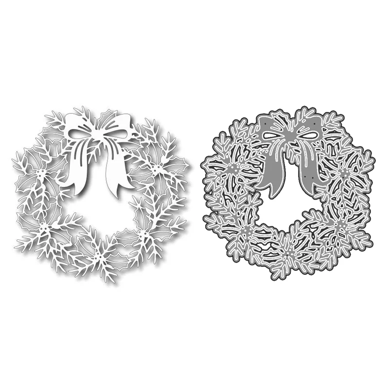Новинка 2020 металлические высечки и Скрапбукинг для изготовления бумаги венок с