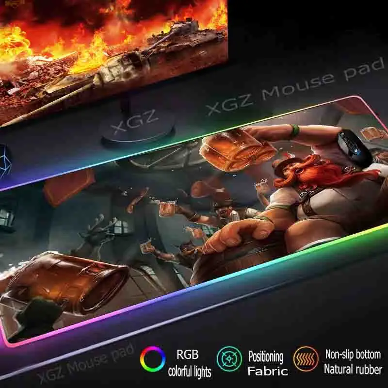 Mairuigee большой RGB коврик для мыши Lockedge аниме пивные вечерние персональные