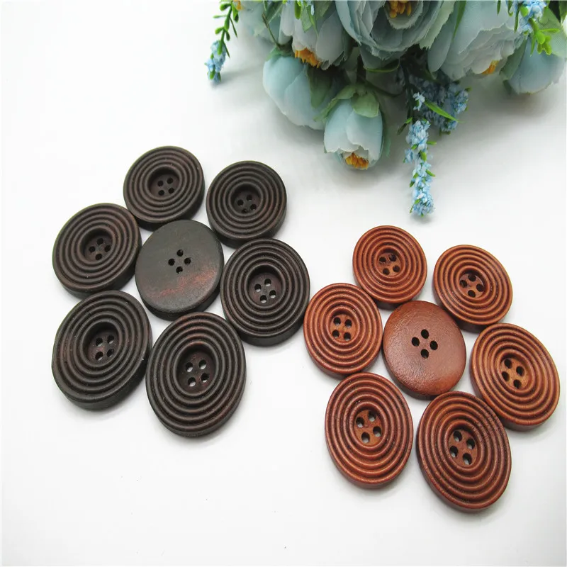 Деревянные пряжки ручной работы для шитья детей K44 10/20 шт 25/30 мм коричневый