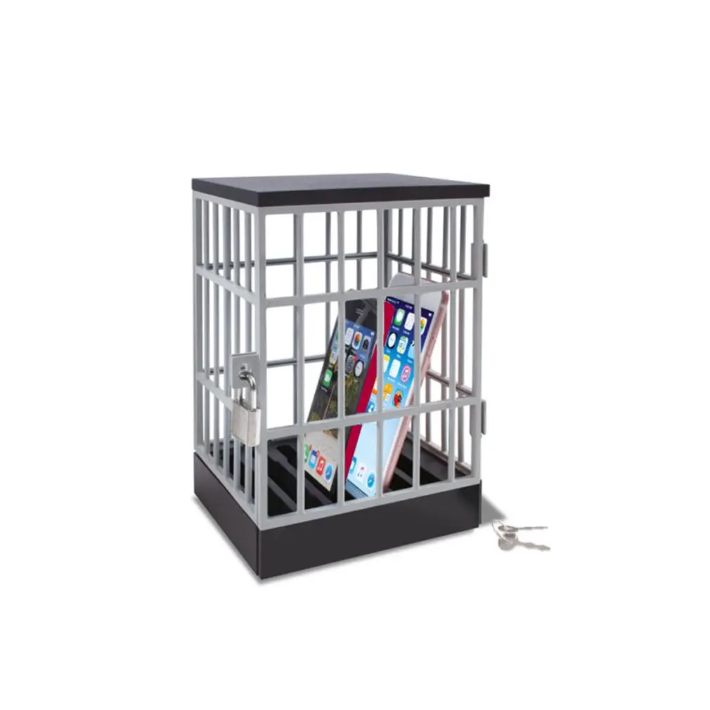 Mobile Prison Cell Lock Security Smartphone Cage Storage Tricky Toy Novelty Office Gadget | Мобильные телефоны и