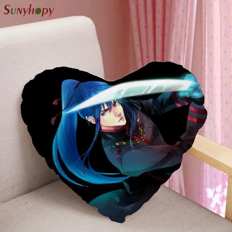 

D.Grayman Custom Heart Shape Decorative Cushion Cover Home Decor Zippered Satin Fabric Pillowcase-090ZLL