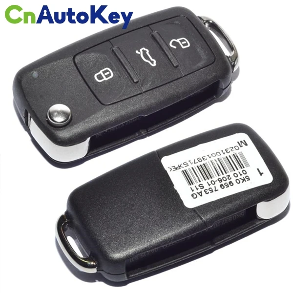 CN001060 послепродажный откидной ключ без ключа для VW Golf Caddy Beetle Polo Jetta 434 МГц 48 чипов