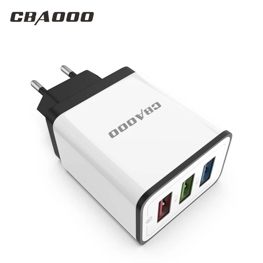 CBAOOO Travel USB Charger 5V 3A EU Plug Quick Charging Mini Charger Adapter Smart Charger for Mobile Phone Charger