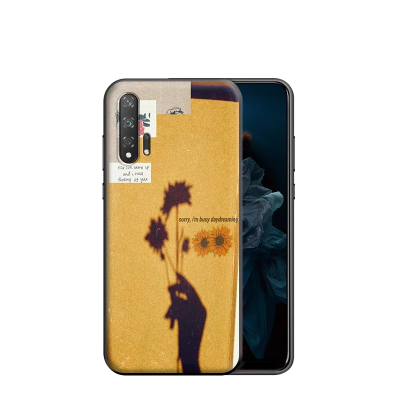 Красивый желтый подсолнух эстетический силиконовый чехол для Huawei Honor V30 30 8 8A 8X 8C 9