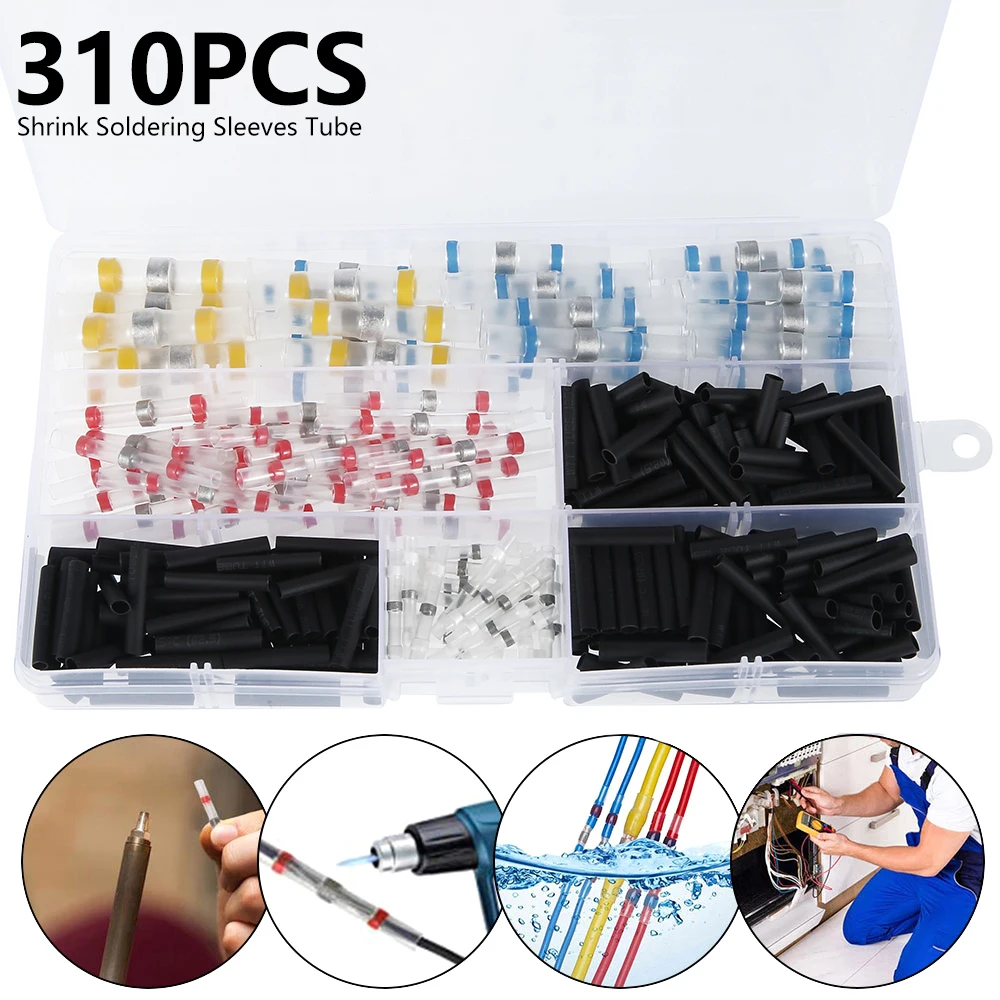 

310pcs Solder Seal Wire Connector Waterproof Heat Shrink Tube Connectors Corrosion Resistant Electrical Wire Terminals Set