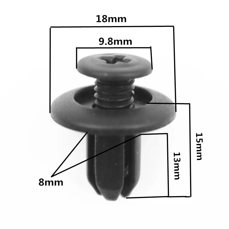 8mm Car Bumper Mudguard Fastener Fixing Clips For Seat Leon lbiza VW Golf 4 5 6 7 Tiguan Ford Focus | Автомобили и мотоциклы