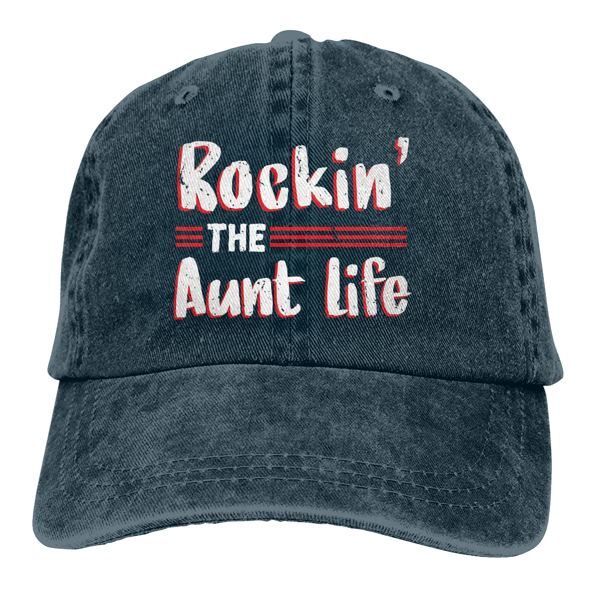 

Rockin The Aunt Life T man's womans Retro Washed Cowboy hat Trucker Hat