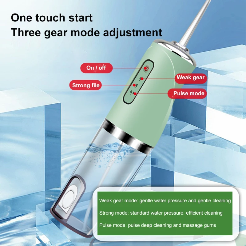 Ирригатор полости рта портативный с 4 насадками 200 мл | Бытовая техника