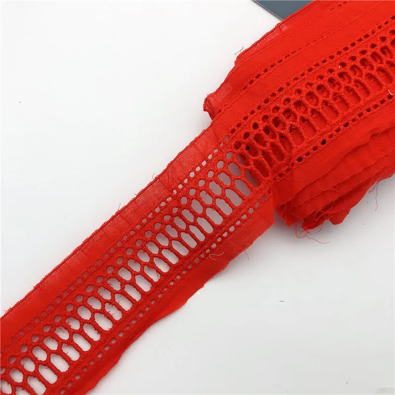 15 ярдов ширина 6 см двойной край красочная хлопковая кружевная отделка с рюшами