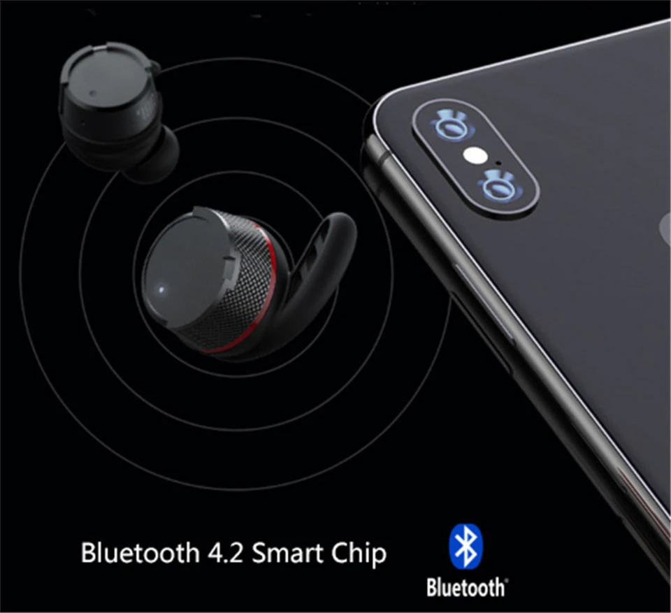 МкА FLASH TWS в ухо беспроводной Bluetooth V4.1 наушники Спорт туры беспроводной водонепроницаемый наушники с зарядным устройством и микрофоном