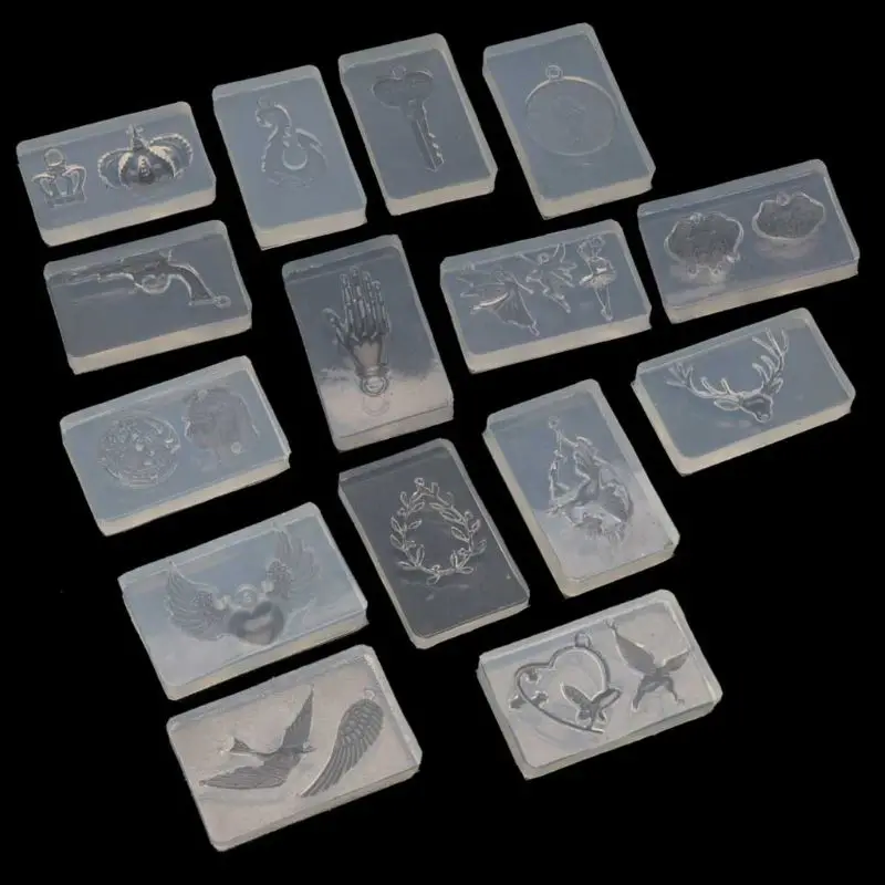 Силиконовые формы для подвесок в виде оленя короны монеты сердца птицы