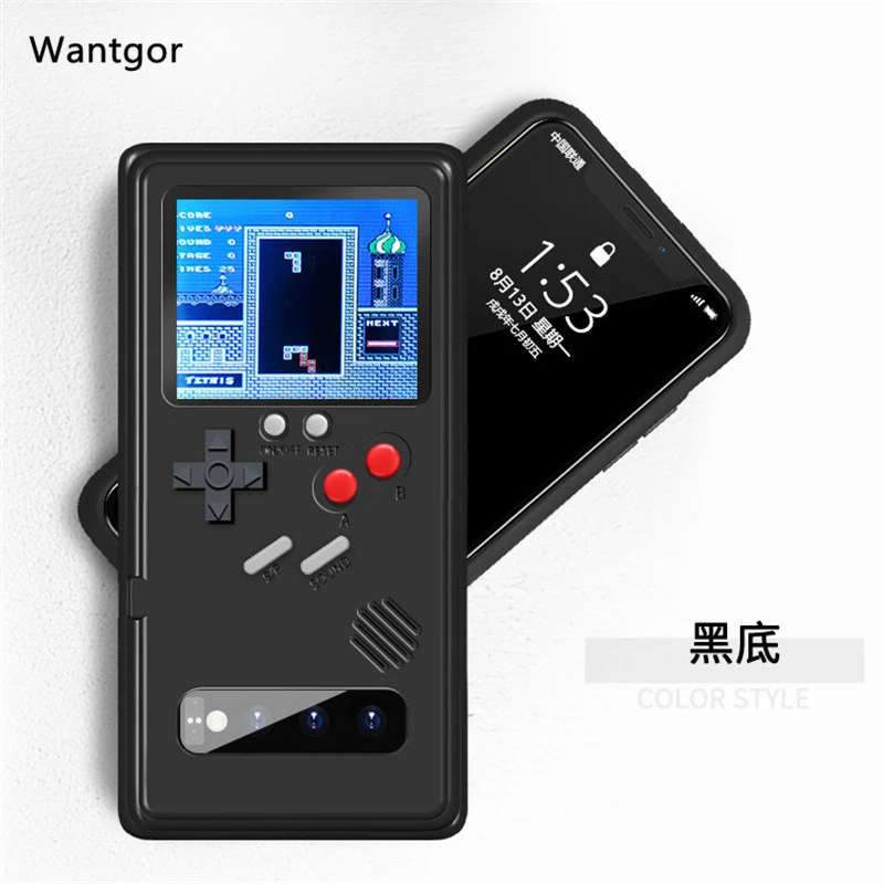 

Gameboy Retro Case With 36 Game for Samsung Galaxy S20 ultra S10 Plus Full Color Display Phone Cover for Samsung Note 10 20 Pro