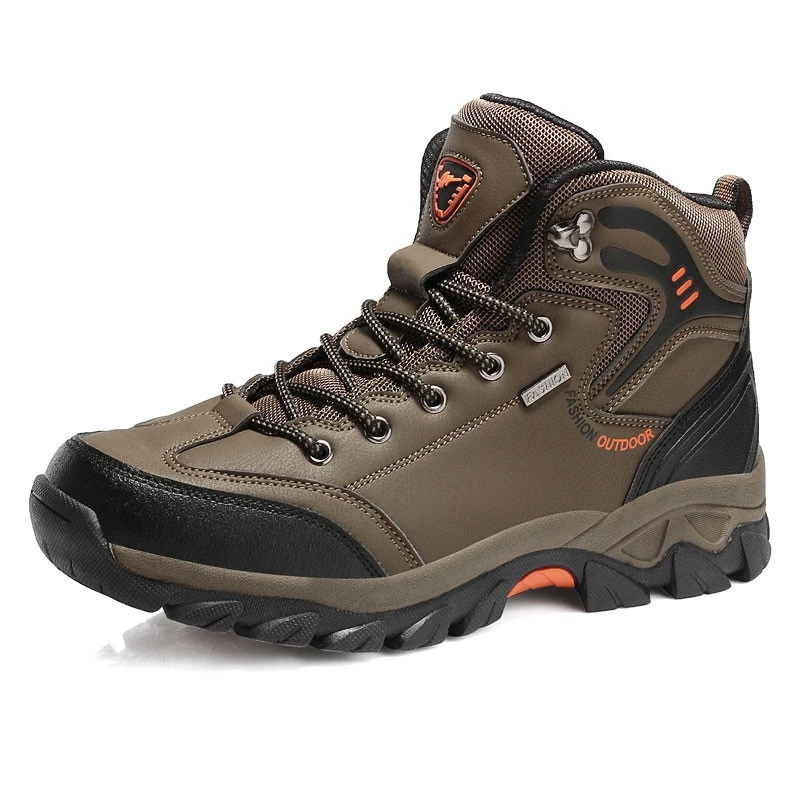 

2020 Men Boots Big Size 39-47 Spring Autumn Mens Leather Fashion Sneakers Lace Up Outdoor Mountain Waterproof Men Shoes
