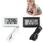 Цифровой аквариумный термометр с ЖК-дисплеем, водонепроницаемый измеритель температуры для аквариума, террариума, водостойкий