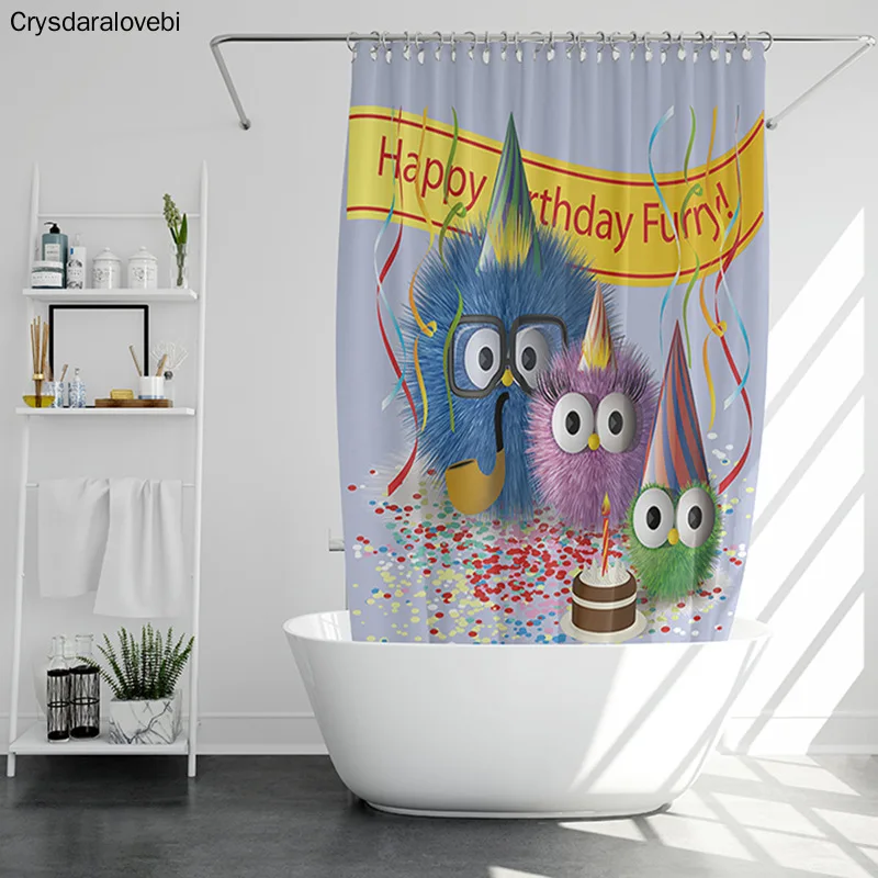 

High Quality Waterproof Polyester Fabric Shower Curtains Cartoon Dinosaur Printed Bath Curtain for Bathroom Decoration