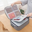 Дорожная сумка для хранения, органайзер для файлов, многослойный Чехол для дома, паспортный портфель, чехол с замком