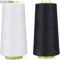 zcmyddm 1pc 3000m yards sewing thread 40s2 polyester thread spools for quilting overlock hand diy sewing supplies white black