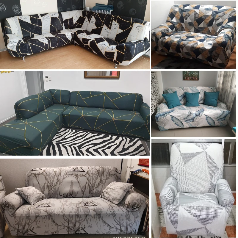 s emiga printed sofa covers for living room elastic stretch slipcover sectional corner sofa covers 1234 seater free global shipping
