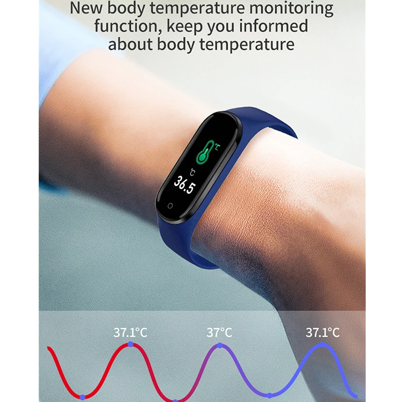 Новинка M4pro водонепроницаемый смарт-браслет для измерения температуры тела