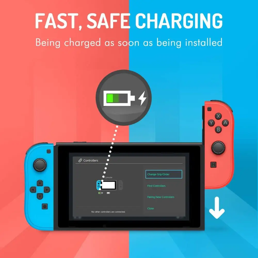 JoyCon контроллер для Nintendo Switch с ремешки на запястья длиной Joy Con замена Поддержка Wake