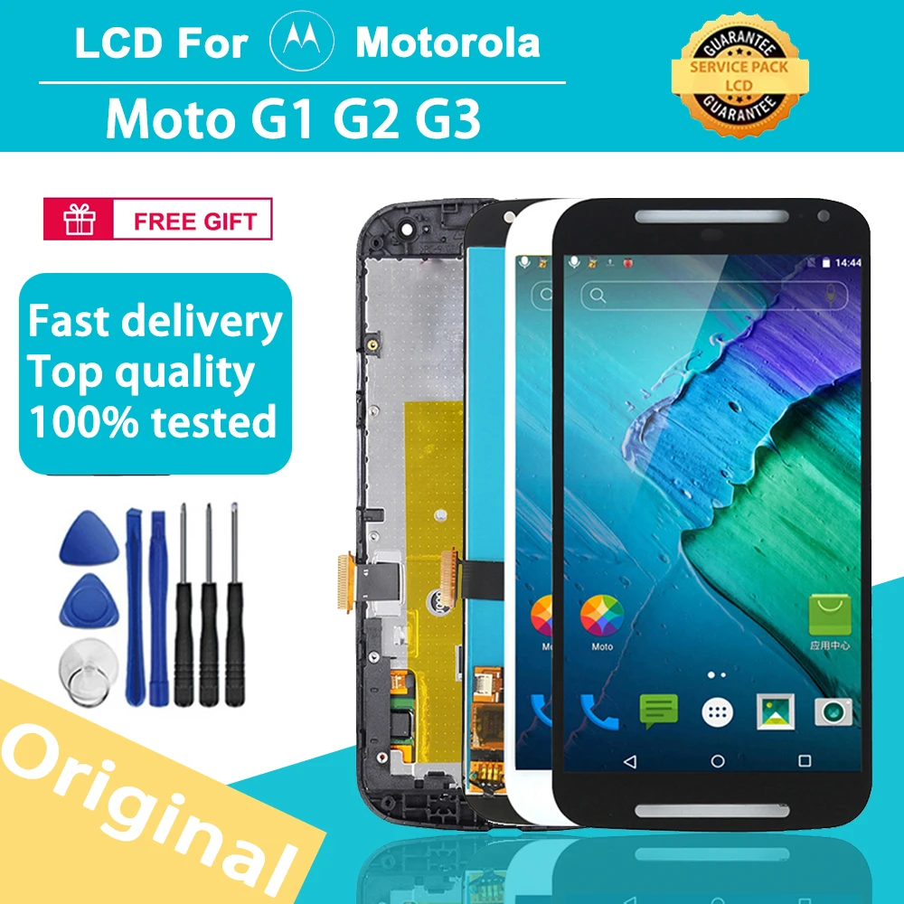 

Original Display For Motorola MOTO G G1 G2 LCD Touch Screen Digitizer Assembly For Motorola MOTO G3 LCD Display Replacement