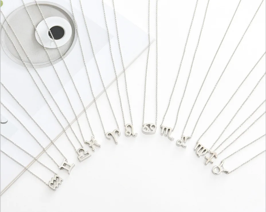 Sparkling Leo Chain Necklace Gold Dipped Pendant Clavicle Necklace18k Statement Zodiac Women Jewelry E0190 | Украшения и