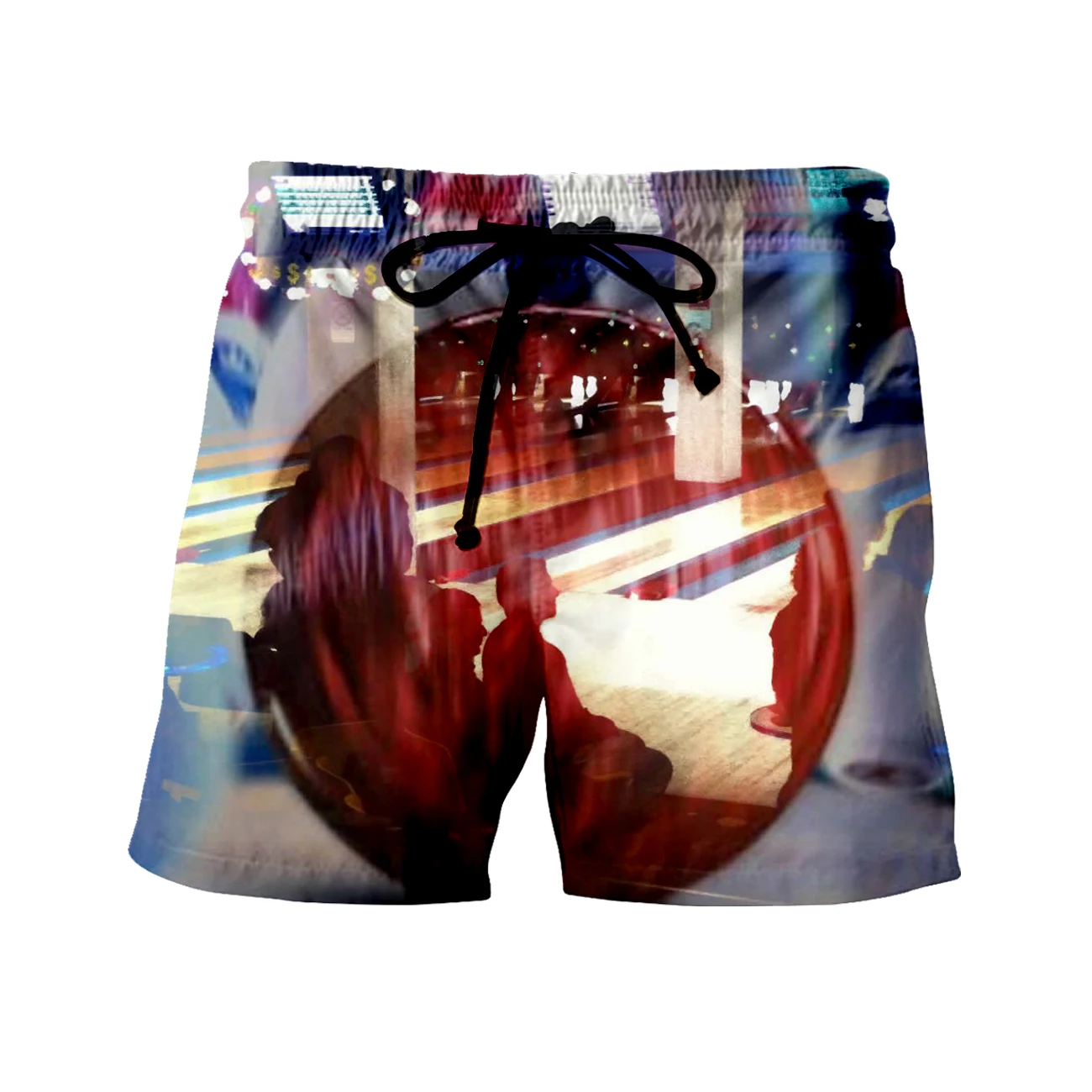 

SONSPEE 3D Printing International Bowling Shorts Harajuku Men's Casual Fashion Ladies Sports Hip-hop Street Beach Loose Shorts 1