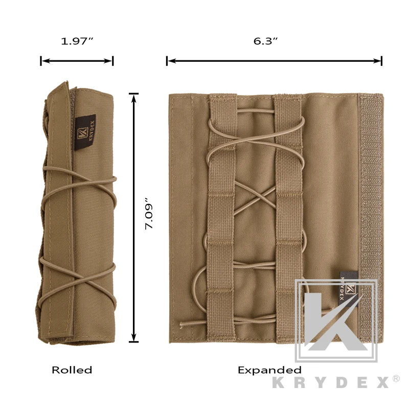 Тактический глушитель KRYDEX 18 см защитный чехол для Surefire FA762K супрессор стрельбы