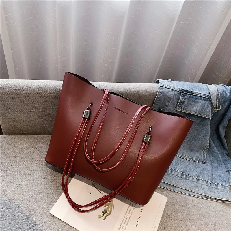 Wine Red Женские сумки женские модные рюкзаки женские вместительные сумки для женщин роскошный бренд PU кожа большая сумка на плечо - Цвет: Wine Red