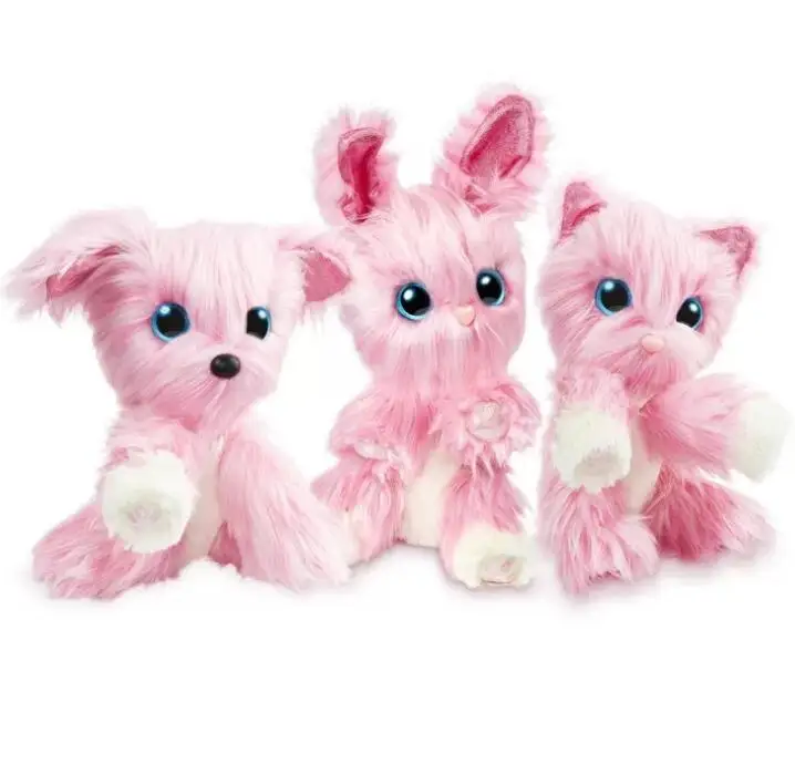pink Глухая коробка Scruff плюшевая игрушка Luvse банная собака, кошка, кролик, кукла, спасите животных, плюшевые забавные мягкие игрушки, украшение для девушки, специальный подарок - Цвет: pink