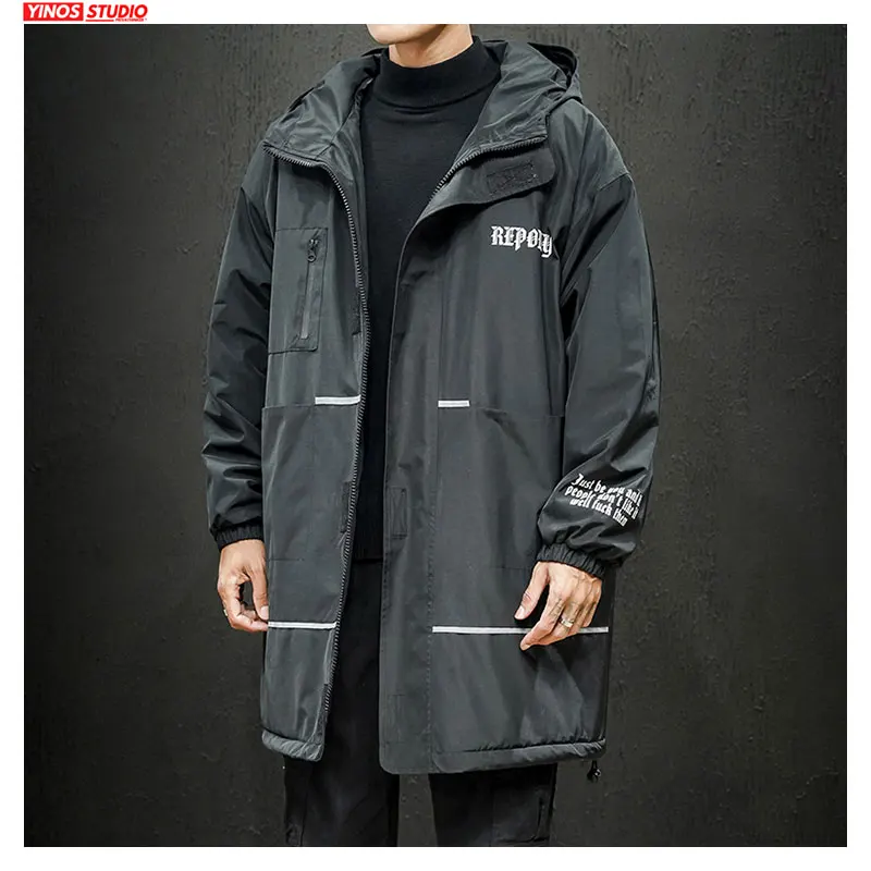 Прямая поставка мужские однотонные пальто с капюшоном осень 2019 уличные топы