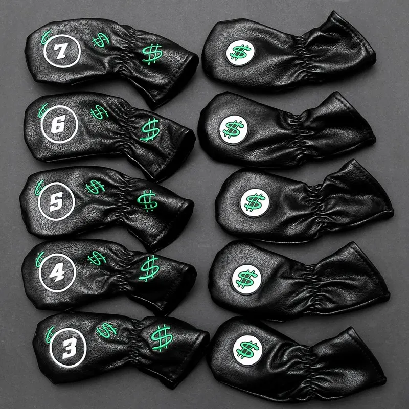10 шт./партия клюшек для гольфа чехлы из искусственной кожи доллар США Гольф