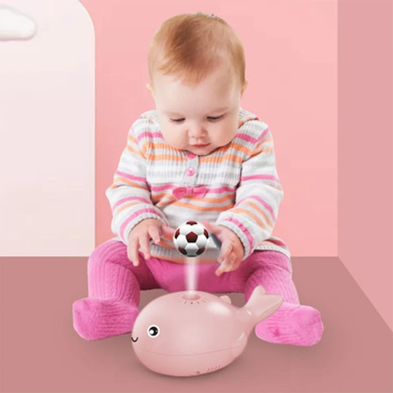 

Children's Fan Whale Shape with Suspension Balls USB Charging Kids Toys H055