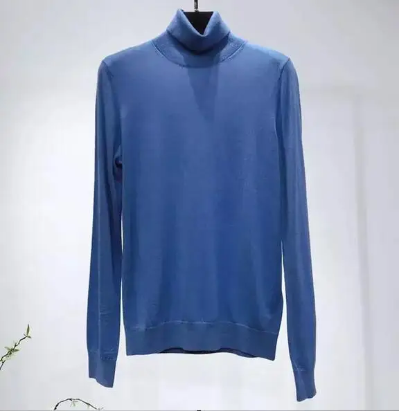 Женский свитер Осень-зима 2019 новый эксклюзивный шелковый хлопковый с высоким