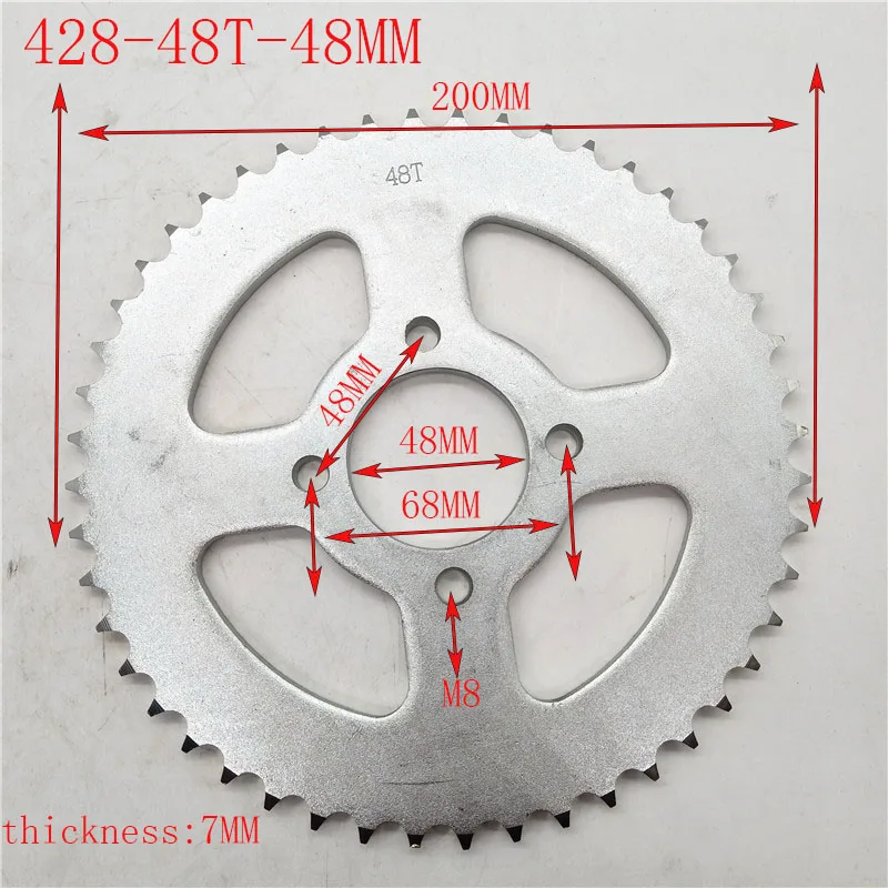 420 428 37T 48T Tooth 48mm Rear Chain Sprocket fit ATV Quad Pit Dirt Bike Buggy Go Kart Motorcycle | Автомобили и мотоциклы