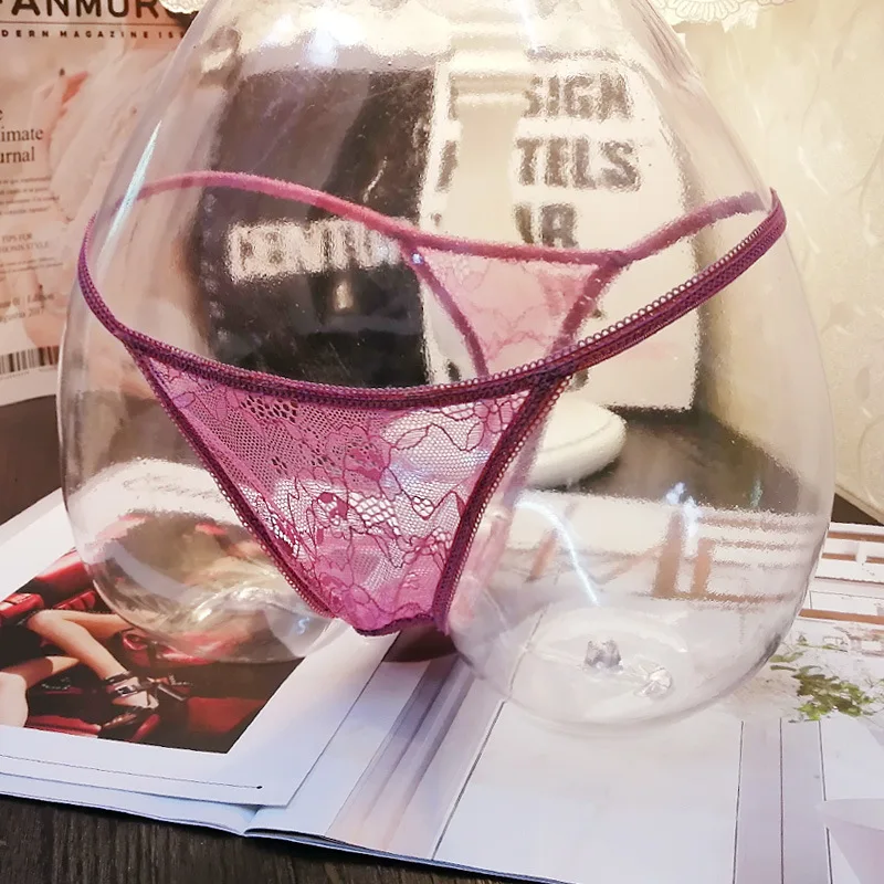Кружевные женские стринги сексуальные прозрачные бесшовные с заниженной талией