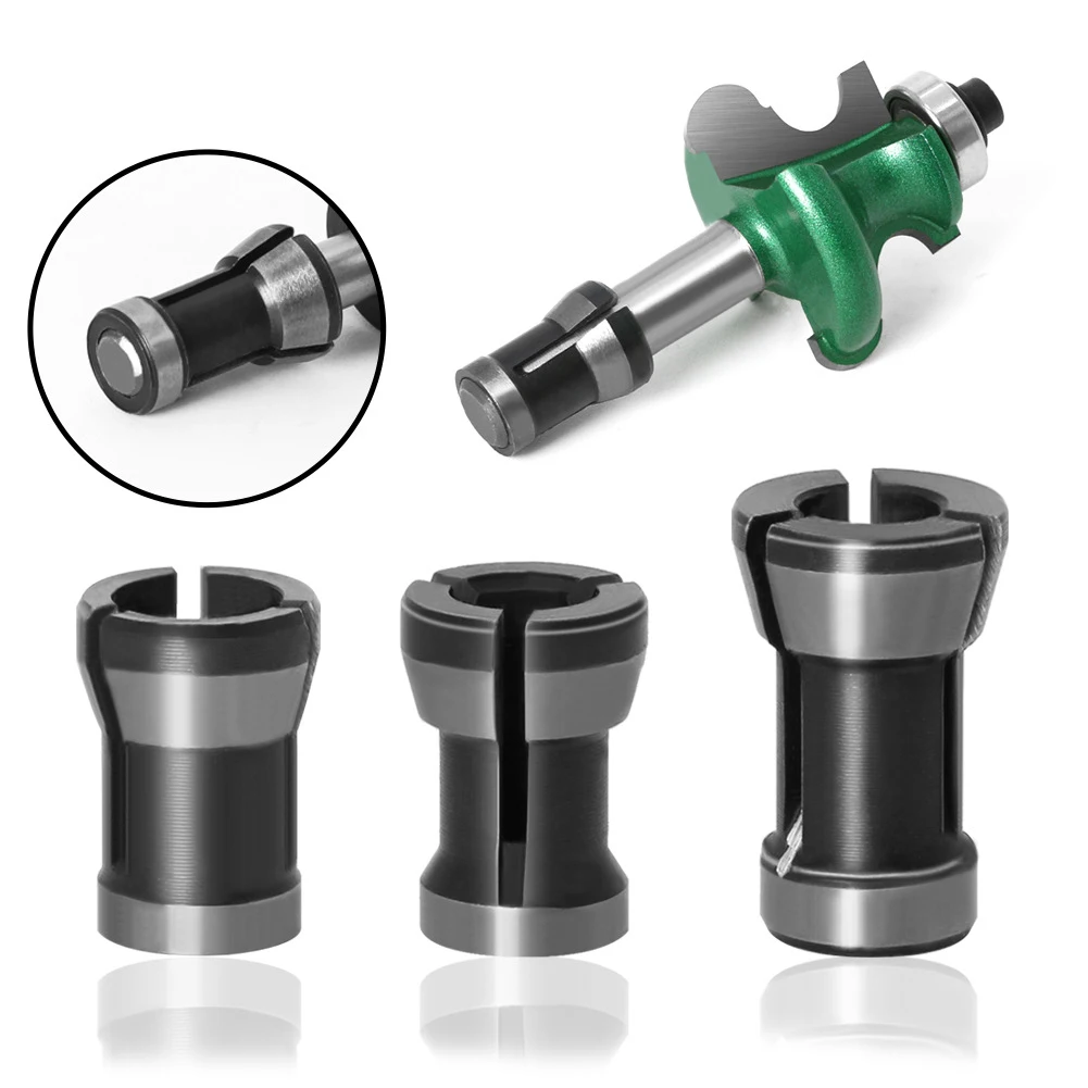 

3Pcs Shank 1/4" 6/ 6.35/ 8mm Collet Chuck Holder Milling Router Bit Rod Set
