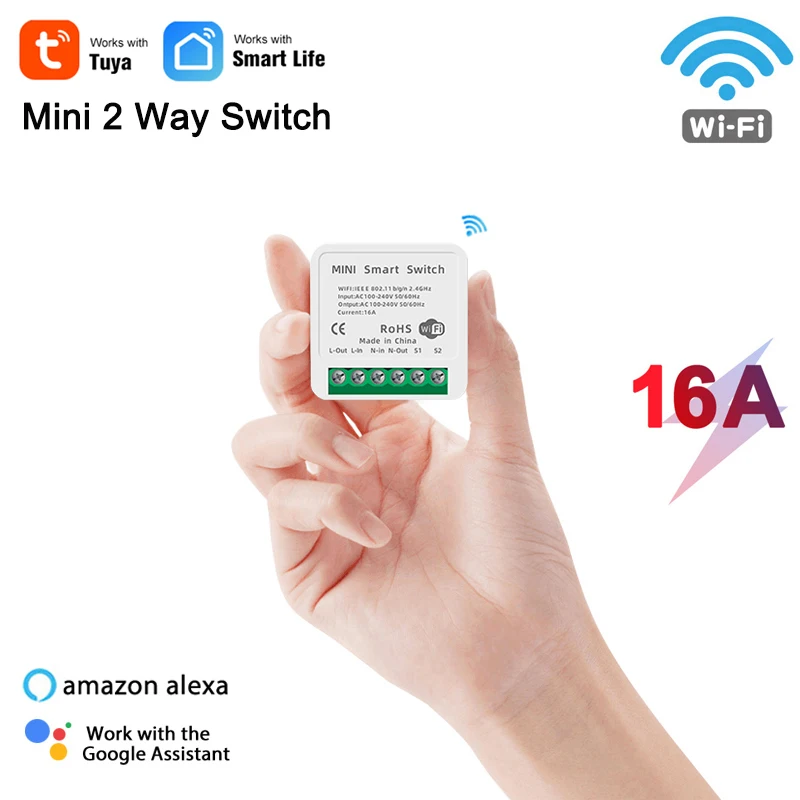 Tuya Smart Life 16A WI-FI модуль автоматического включения света Мини DIY умный