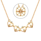 Креативное магнитное складное ожерелье в форме сердца, четырехлистного клевера, популярный дизайн, ювелирные изделия, необычные подарки