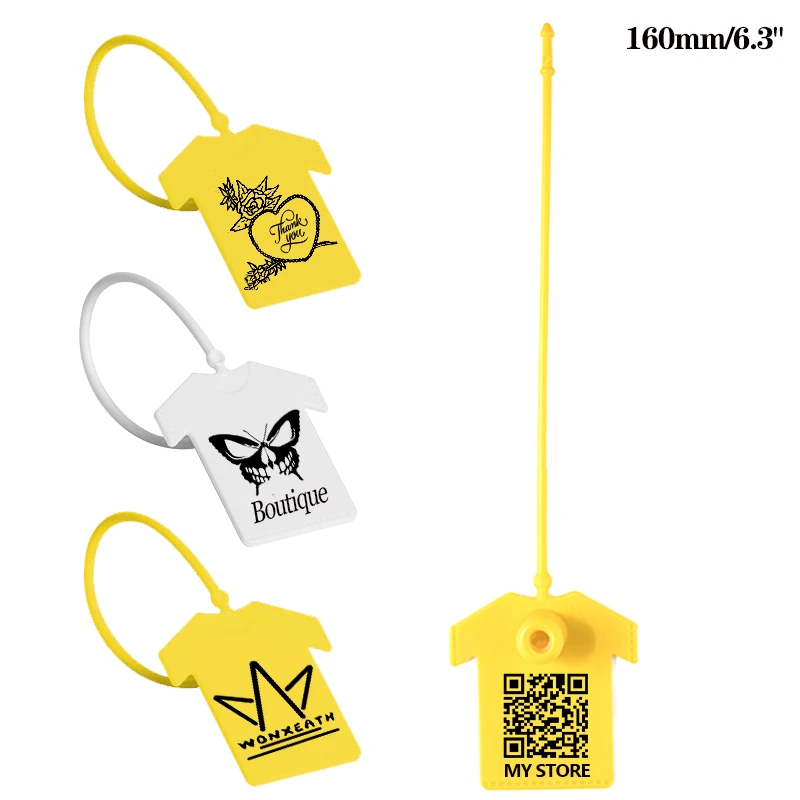 100 шт. изготовленные на заказ от бирки вида одежды пластиковые идентификационные